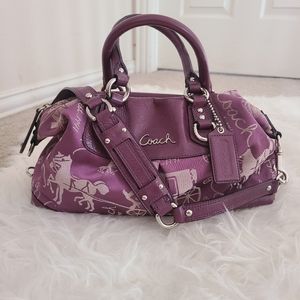 Coach Signature Ashley Satchel in Purple